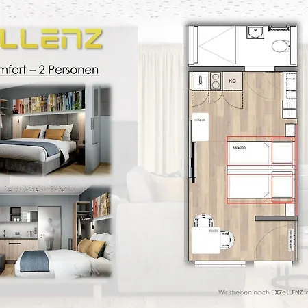 Apartamento Xzllenz Traum Studio-apartment, Frei-parken, U-bahn, Kueche *