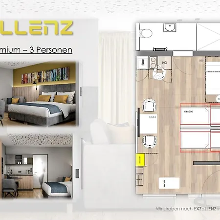 Xzllenz Traum Studio-apartment, Frei-parken, U-bahn, Kueche Διαμέρισμα *